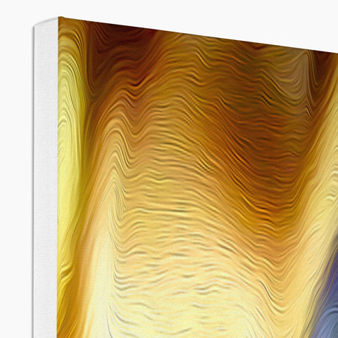 Turquoise Gold Curtain Canvas