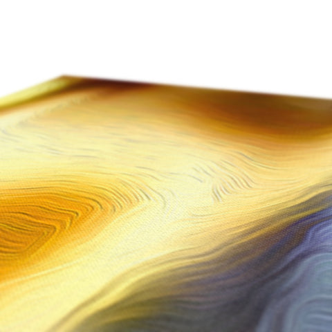Turquoise Gold Curtain Canvas