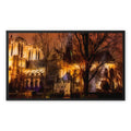 Fallen Angel - Notre Dame Cathedral Paris Before the Fire Framed Canvas