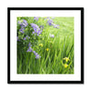 Purple Flowers in a Field of Green and Yellow- Grant Park Chicago Framed & Mounted Print