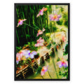 Roses at the River's Edge Framed Canvas