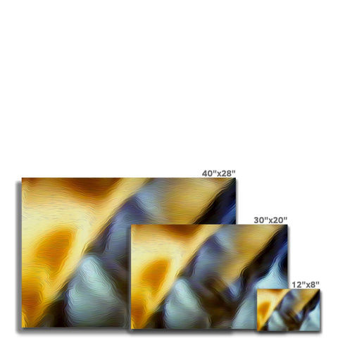 Turquoise Gold Curtain Canvas